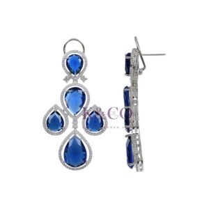 Alternative view of Kareena CZ Stone Fashion Earrings, Blue