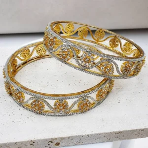 Alternative view of Aarohi Diamond-aLook Floral Bangles, 2.6