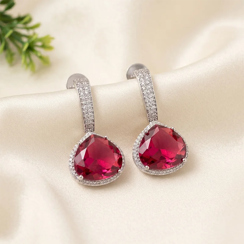 Rhea CZ and Stone Earrings
