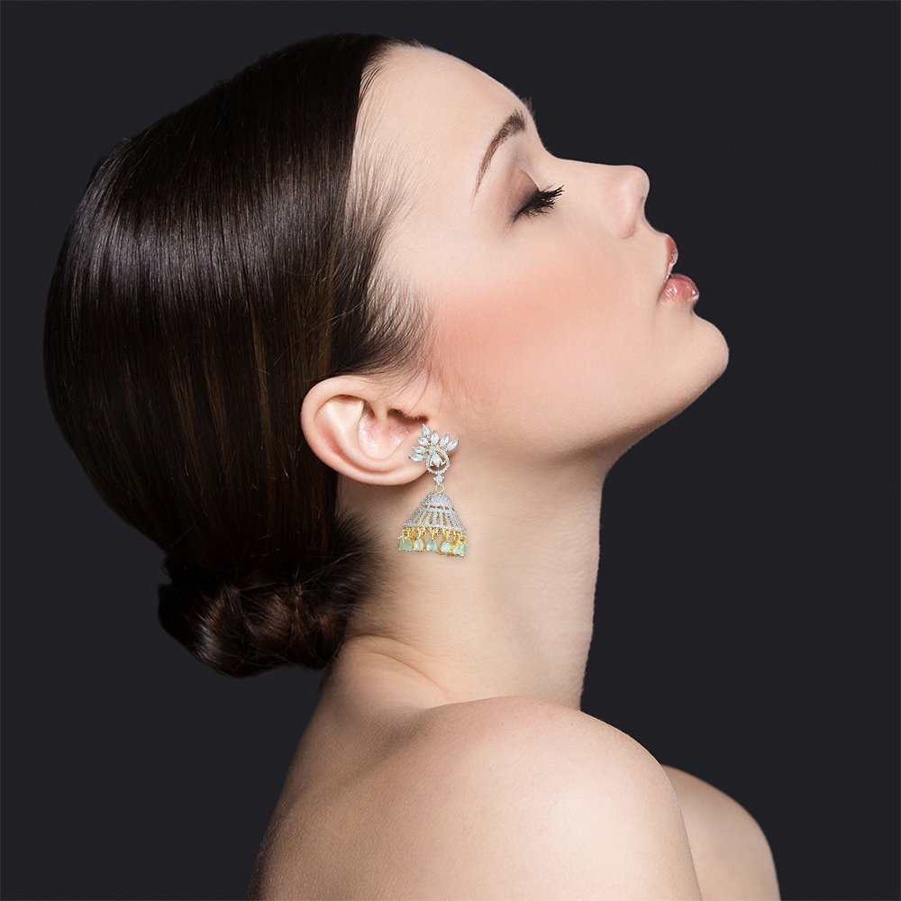 Beena Statement CZ Jhumka - Image 2