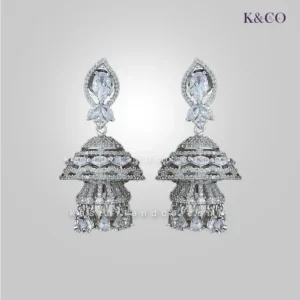 Alternative view of Premium CZ Long Jhumka