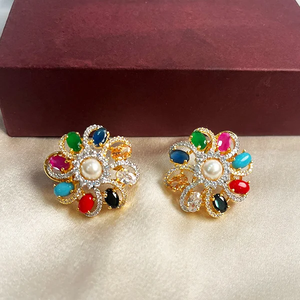 Niya Navrattan Studs, 7 stones - Image 2