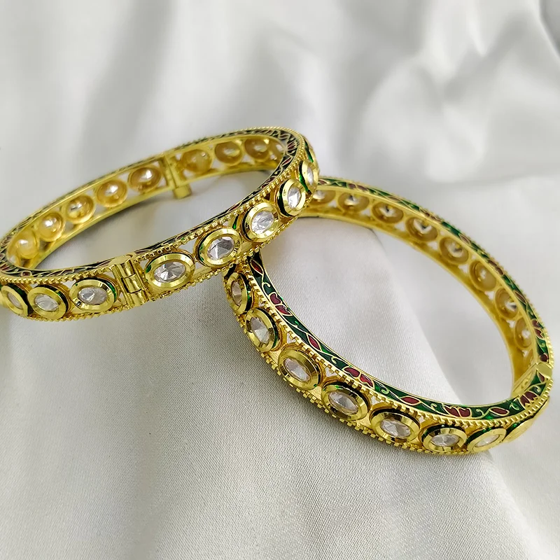 Royal Meenakari Kundan Bangles - Image 2