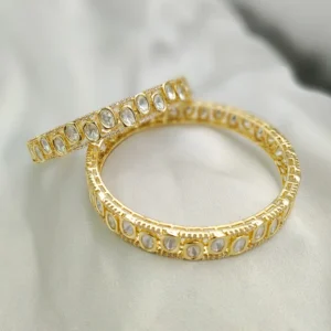 Royal Crystal Oval Kada Bangles - Image 3