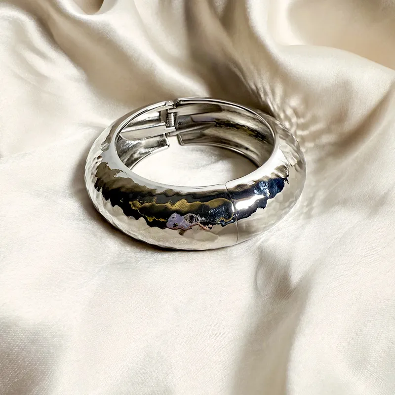 Silver Hammered Bangle