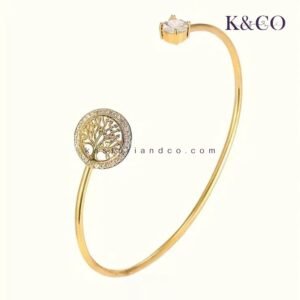 Tree of Life Bracelet, Gold Plated