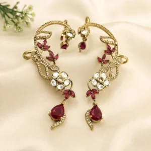 Ruby Bloom Regal Earcuff Earrings