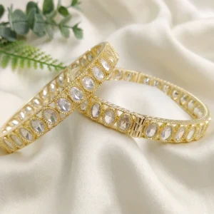 Alternative view of Royal Crystal Oval Kada Bangles, 2.6