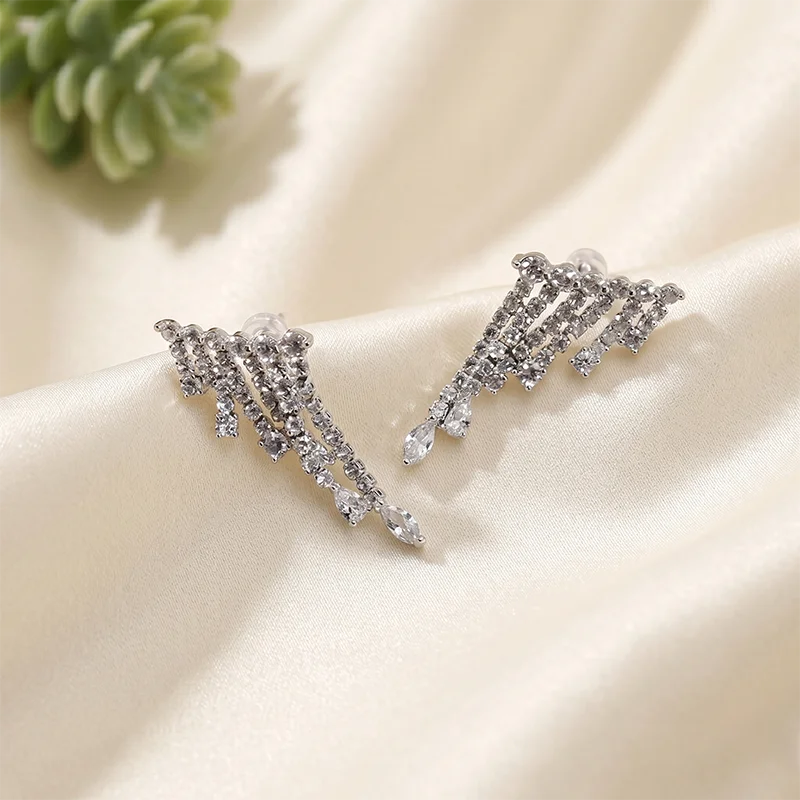 Dazzling Crystal Stud Earrings