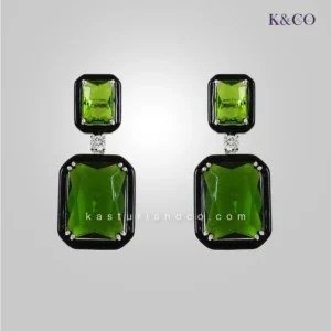 Julie Crystal Stone Statement Earrings, Red - Image 8