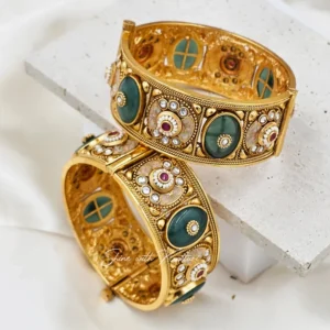 Alternative view of Kundan Meenakari Kada Bangles, 2.8