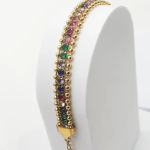 Rainbow Layered Gemstone Bracelet