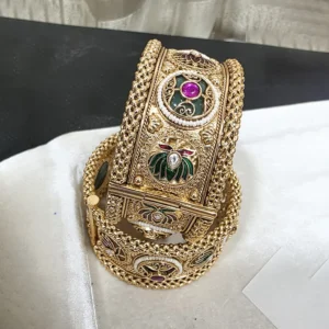 Alternative view of Royal Heritage Bangle with Lotus, 2.6