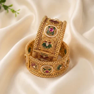 Royal Heritage Bangle with Lotus, 2.6